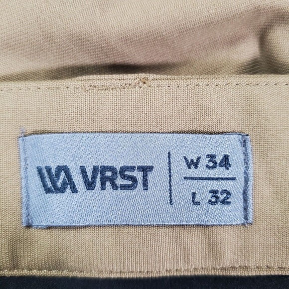 VRST Mens Commuter Pants 34x32 (Fits 33x30) Khaki Stretch Work Travel Casual - Picture 4 of 10
